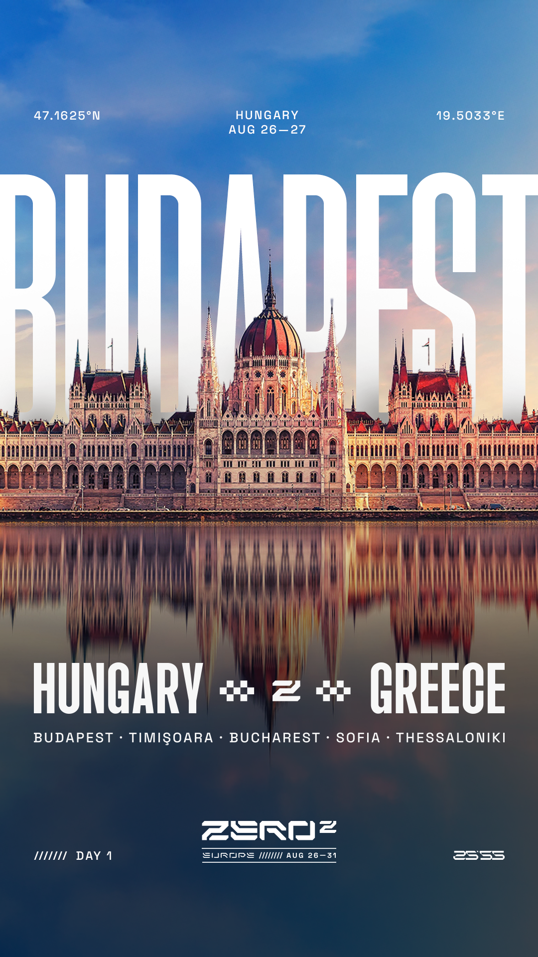 ZERO2 Europe rally poster — Budapest